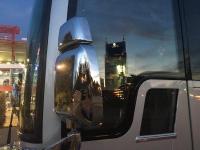 Star Bus Suites Star Bus Suites with the city of Nashville in the window