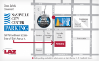 Parking Map for TPAC James K. Polk Theater 