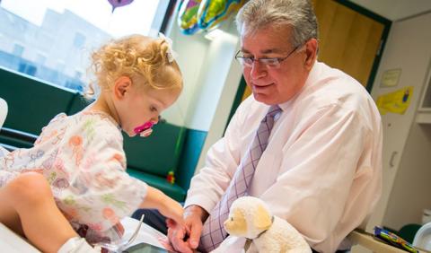 Little Girl with Doctor in Nashville's Childrens Hospital