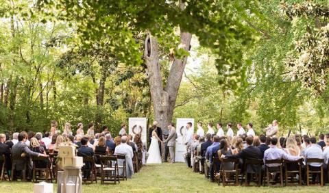 Beautiful outdoor wedding at Travellers Rest in Nashville Photo by Doerman Photography