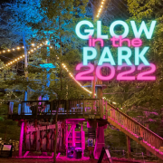 Enjoy a magical experience at The Adventure Park. Climb and zipline through the trees – literally aglow – with colored lights, laser lights, music, and more.