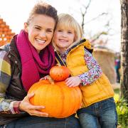 Large, Medium, or small - Find the perfect pumpkin at Lucky Ladd Farms.