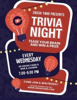Crush Yard - Trivia Night Crush Yard - Trivia Night