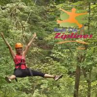 Look Mom - No Hands, fly like a bird on the Music City Zipline in Nashville Tennessee Ziplining in Nashville at the Fontanel