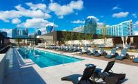 View of Nashville from the pool deck at Omni Nashville Hotel