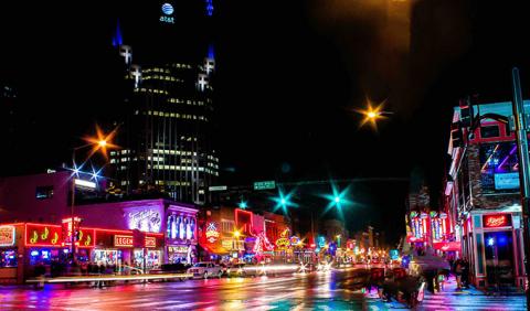 Nashville Famous Downtown Music Scene Streets of Nashville Lower Broadway & 2nd Ave