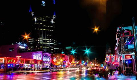 Streets of Nashville Lower Broadway & 2nd Ave