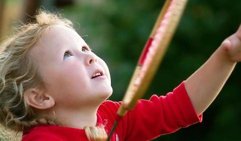 Sports - Little Girl playing tennis