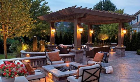 Outdoor LIghting Beautiful Nashville Backyard with the perfect lighiting