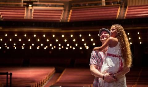 Family visiting the Grand Ole Opry in Nashville Tennessee