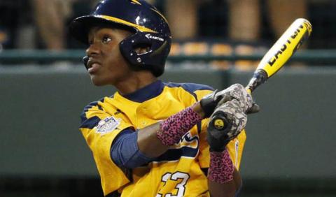 Young boy playing baseball in Nashville Tennesse