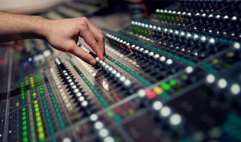 Mixing Board in a Nashville Recording Stuido