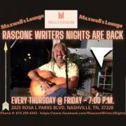 Lee Rascone's Writers Night weekly at the Millennium Maxwell House Hotel