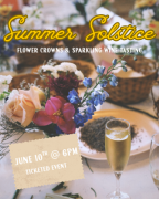 Pont Neuf Hosts Summer Solstice Flower Crown-making & Wine Tasting