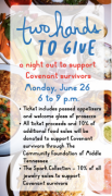 Two Hands to Give: A Night Out to Support Covenant